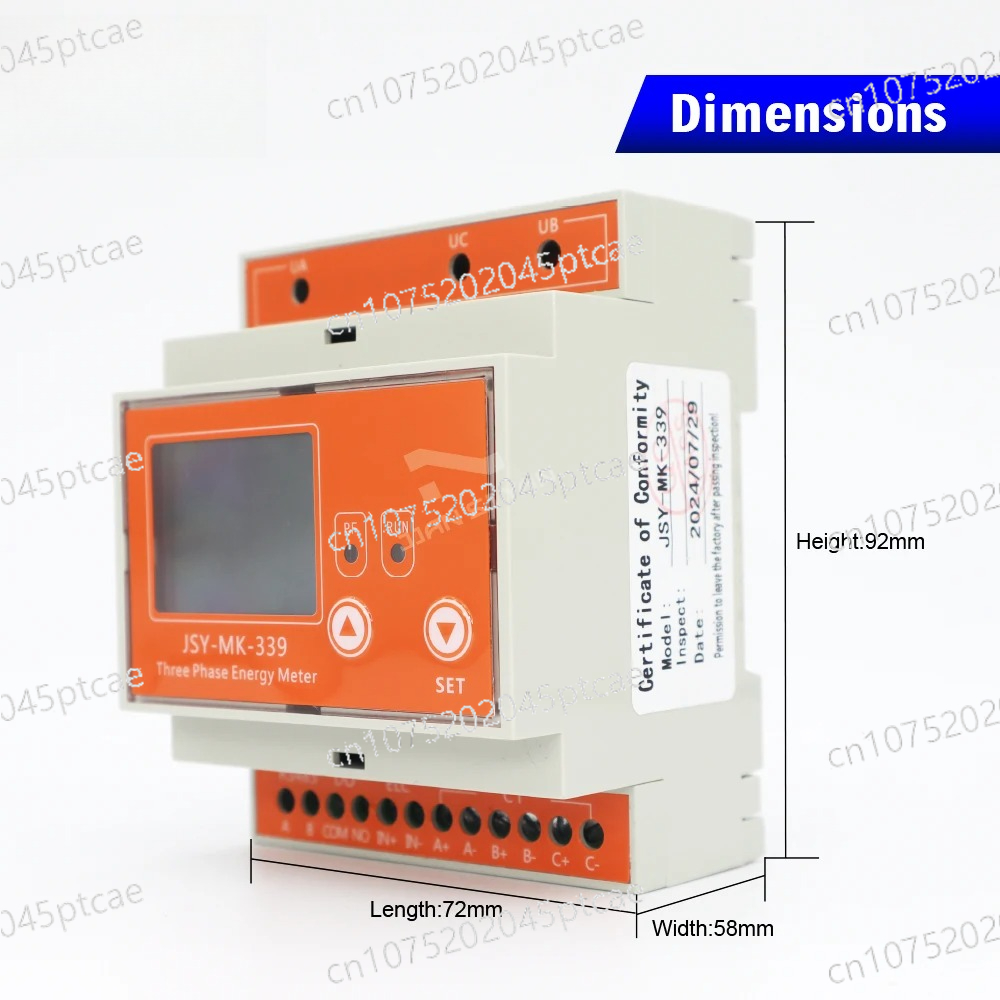 Energy Meter Bidirectional - Medidor de Energía KWh Modbus-RTU, Módulo