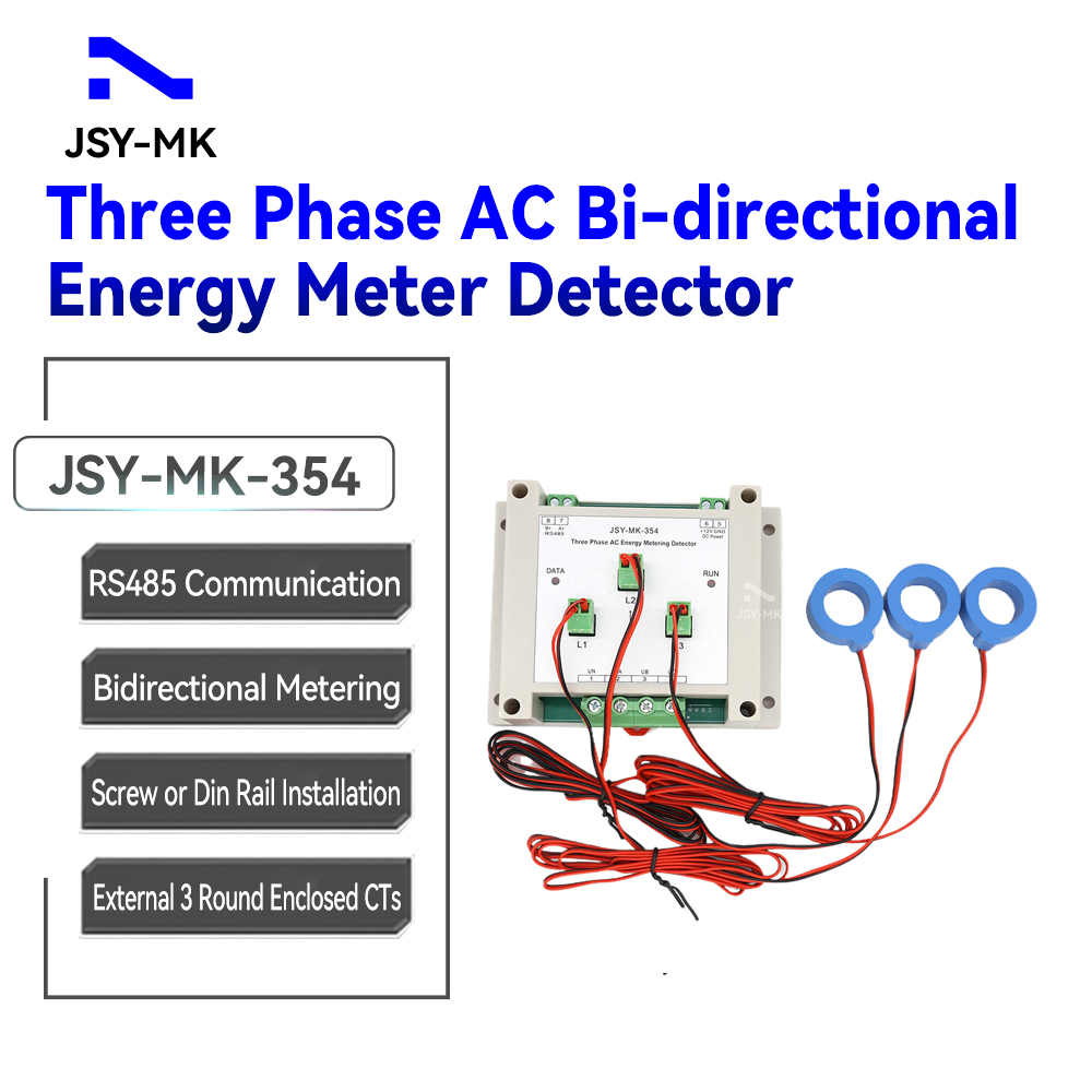 Energy Meter Bidirectional - JSY-MK-354 3P4W 80A AC Detector de
