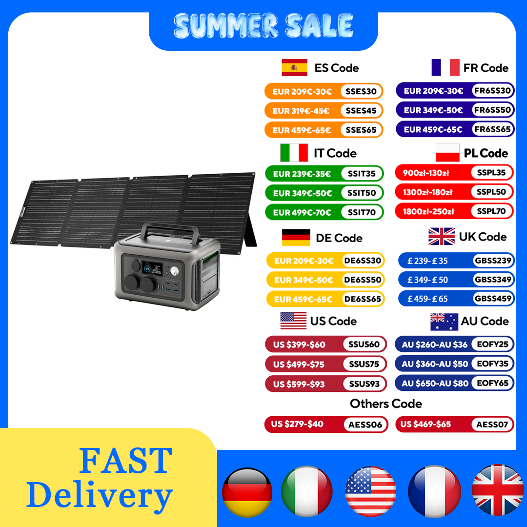 Renewable Energy Generation - ALLPOWERS R600 Central eléctrica 299Wh 600W