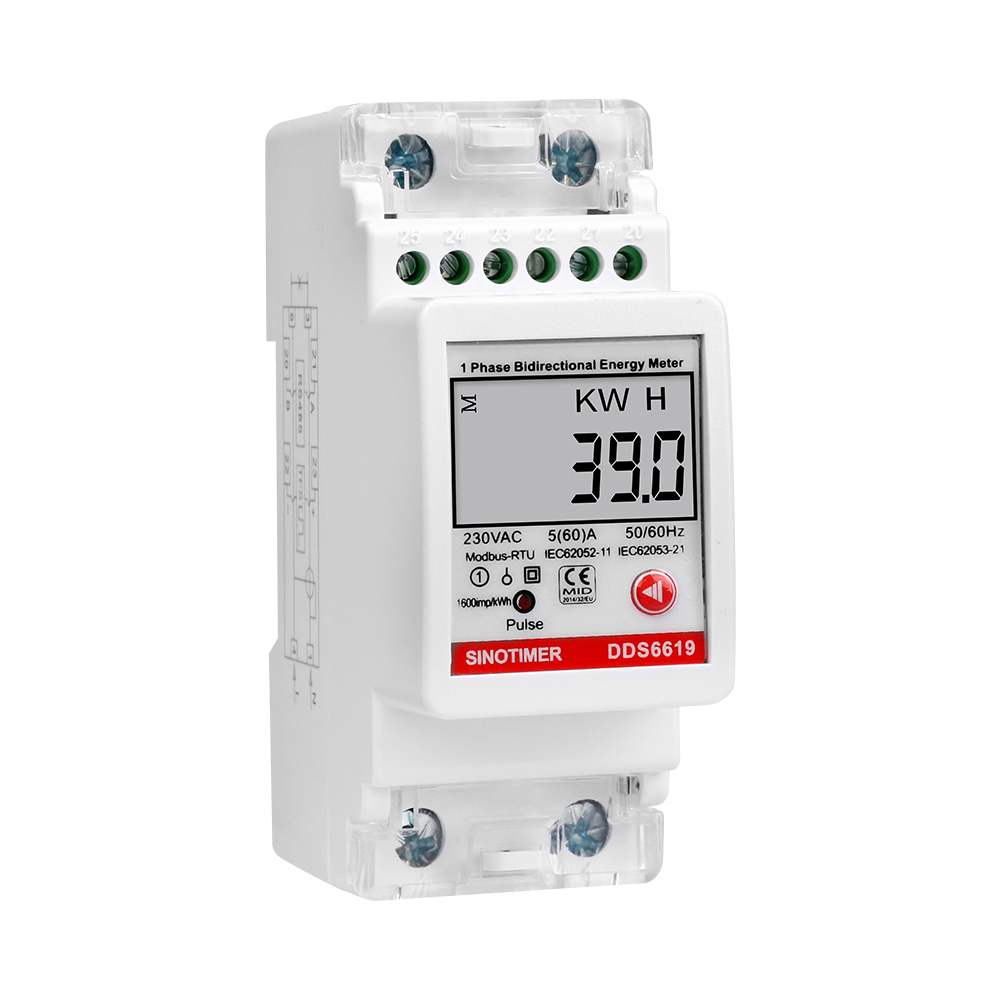 Energy Meter Bidirectional - DDS6619-039 Medidor de energía monofásico multifunción