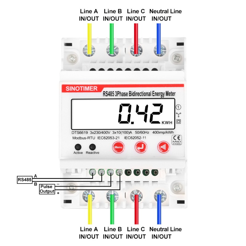 Medidor de energía bidireccion - Energy Meter Bidirectional reseña y precio