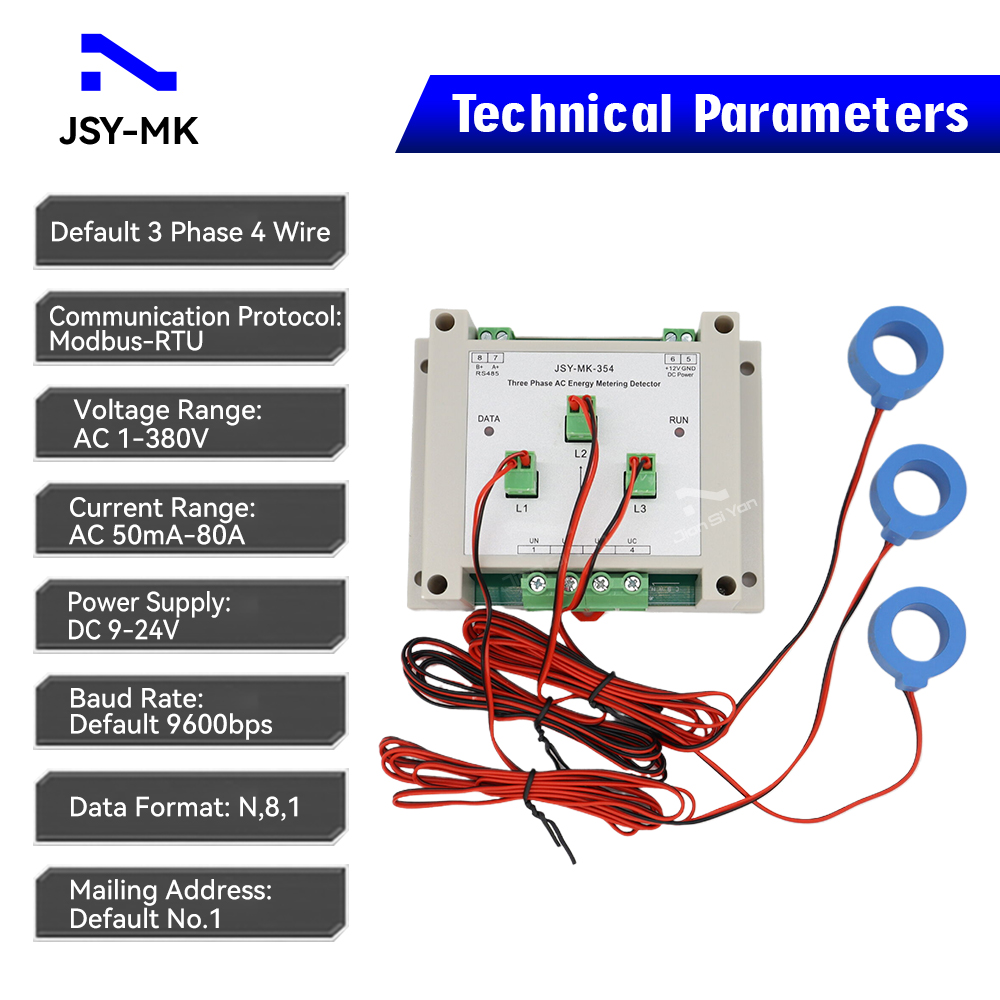 JSY-MK-354 3P4W 80A AC Detecto - Energy Meter Bidirectional reseña y precio